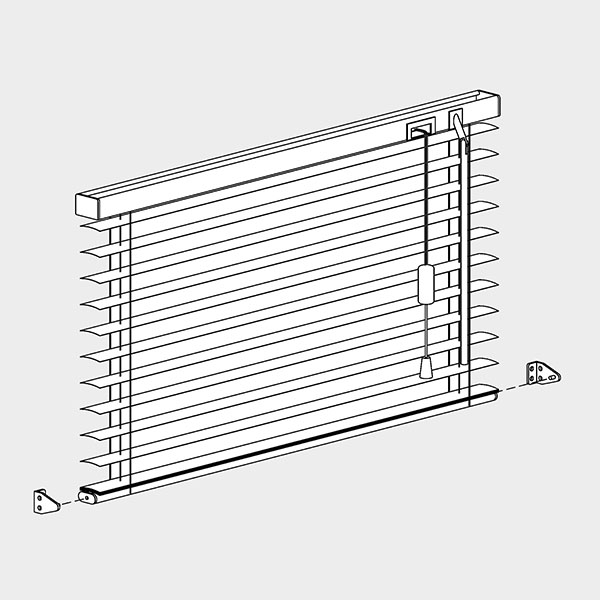 montera aluminiumpersienn med lindrag