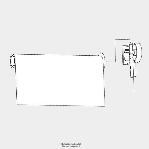 montera rullgardin med alulist